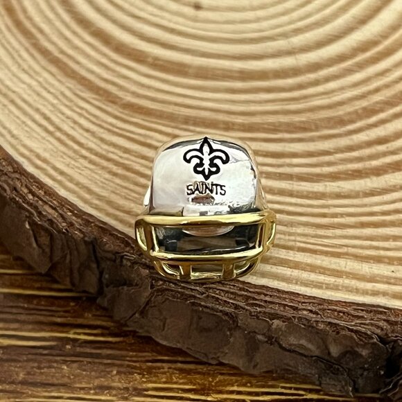 Pandora NFL New Orleans Saints Football Helmet Charm Pendant - Picture 1 of 4